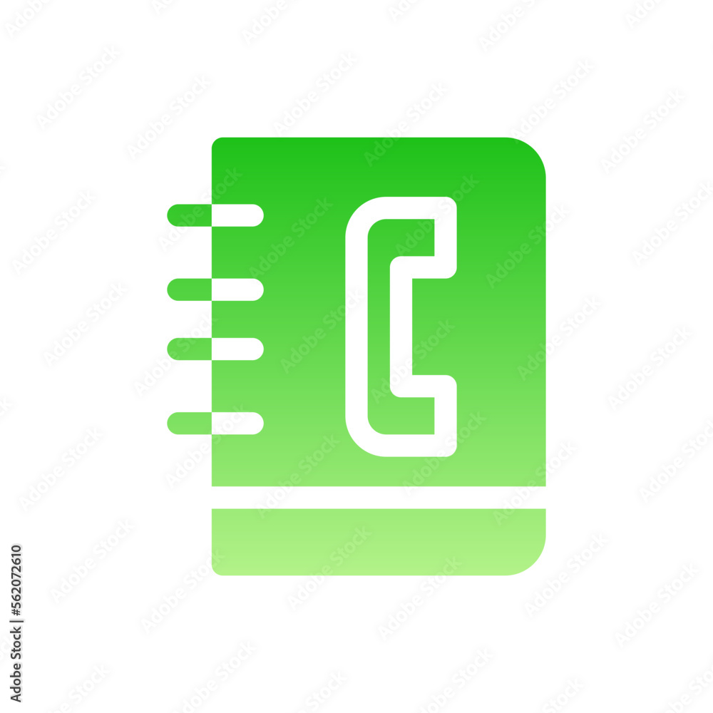 phone number flat gradient icon phone number flat gradient icon