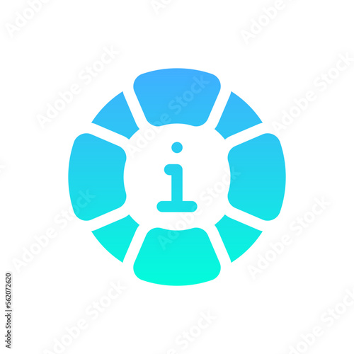 safety flat gradient icon