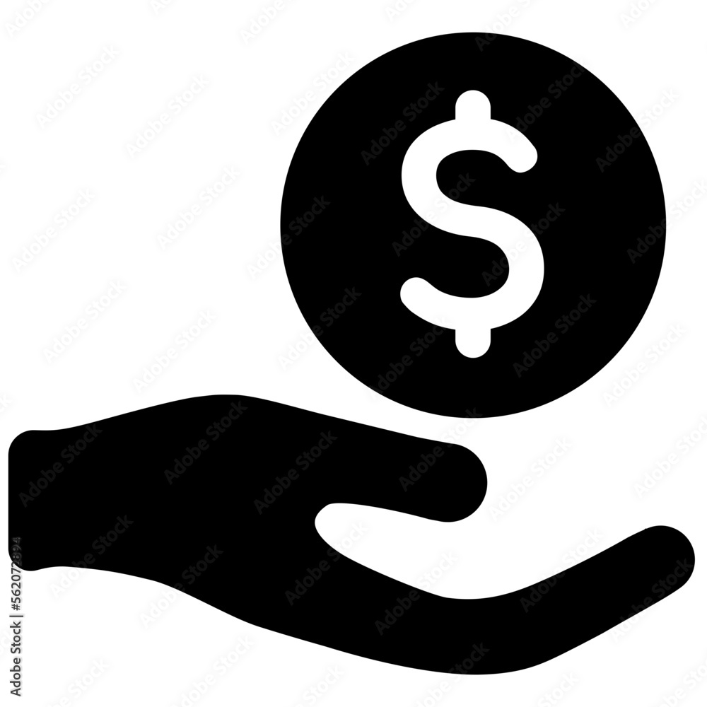 Dar o recibir dinero. Monedas de dolar. Dar o recibir dinero. Monedas de dolar.