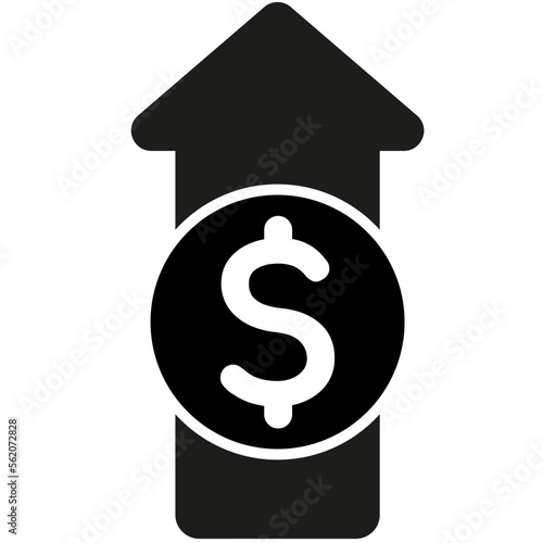 Dinero. Valor del dólar a en alza. Subida del valor. 