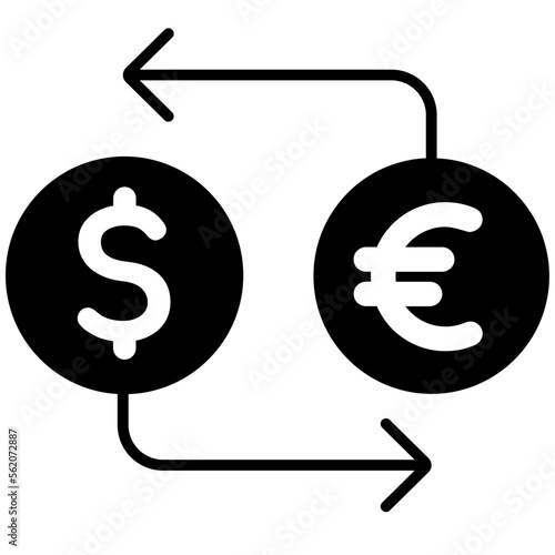 Cambio de dólar a euro y de euro a dólar. 