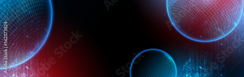 Sphere theme vector illustration. Digital technology background. © Alex