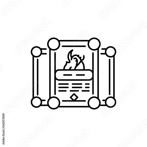 Gamefi cards color line icon. Blockchain technology in digital crypto art.