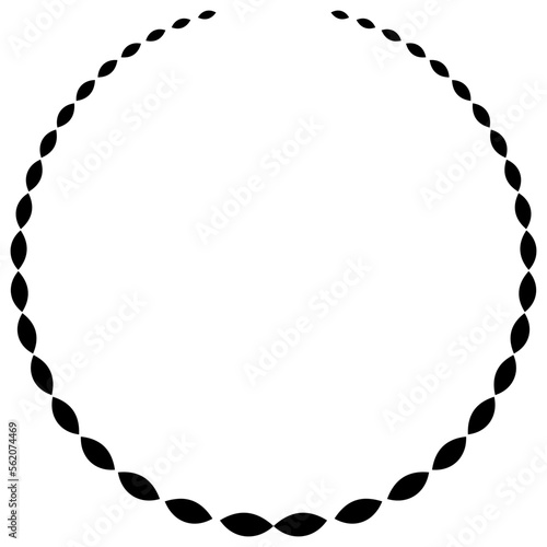 black and white frame chain beans symbol caffeine round circle shape silhouette vector illustration 