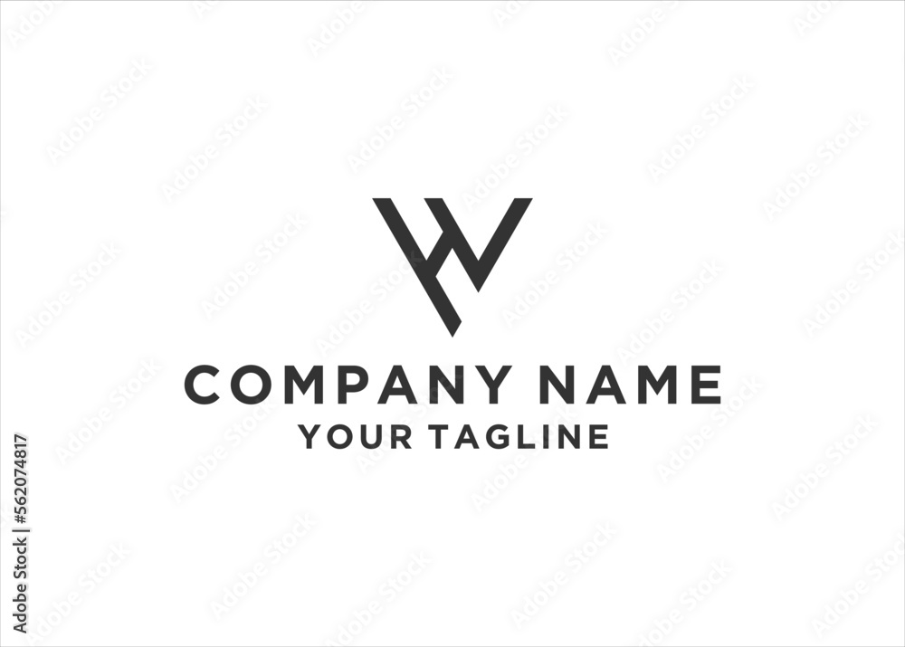 initial Letter VH Logo Design Vector initial Letter VH Logo Design Vector