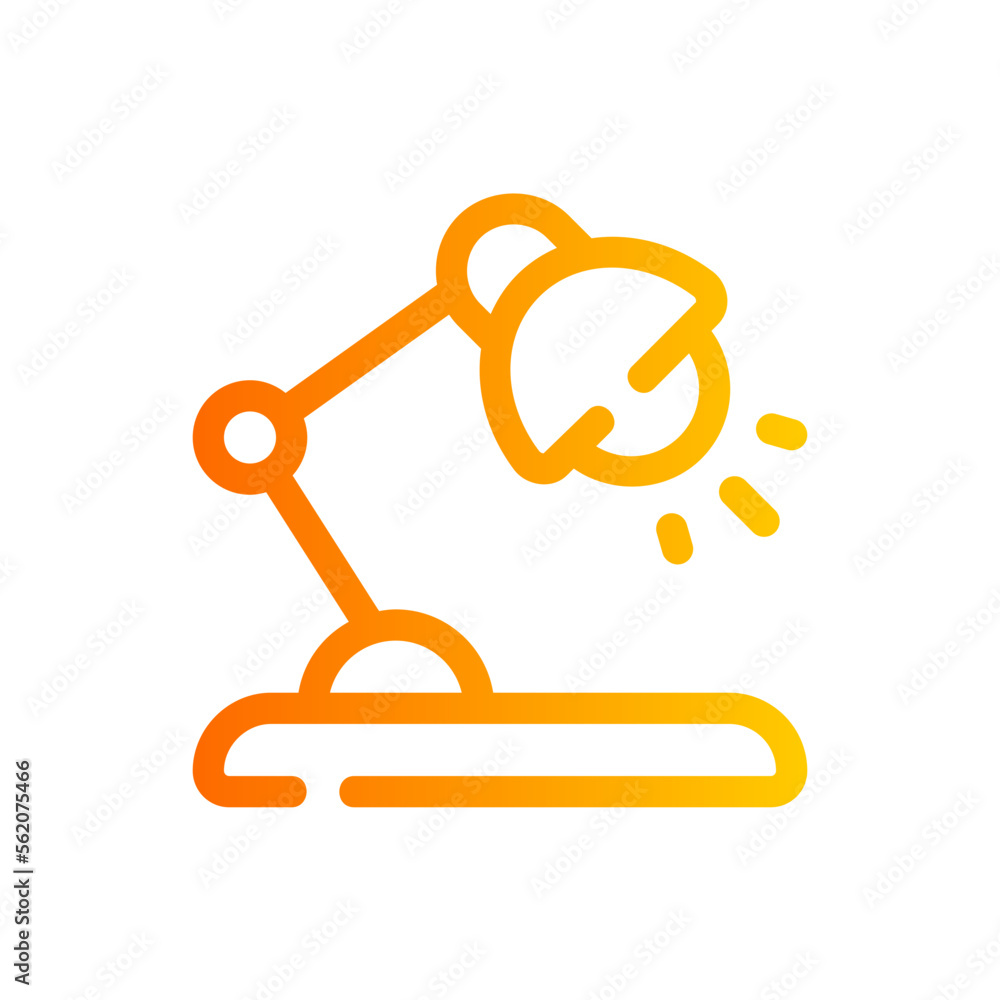 desk lamp gradient icon desk lamp gradient icon