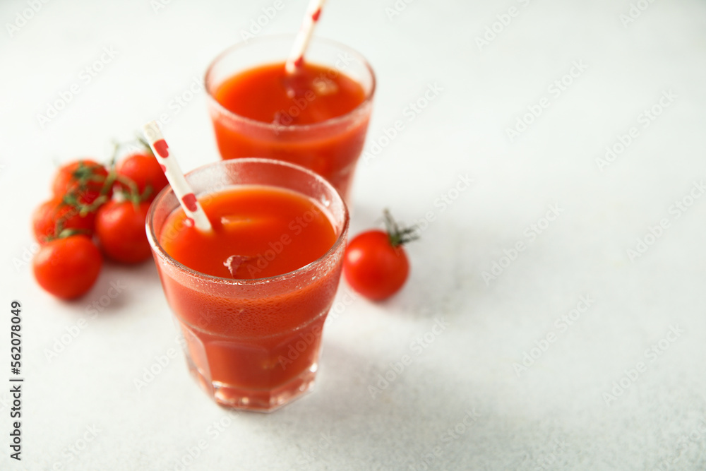 Refreshing tomato juice or cocktail Refreshing tomato juice or cocktail