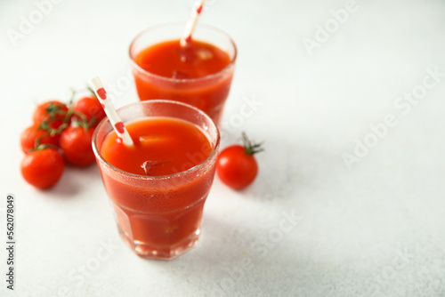 Refreshing tomato juice or cocktail