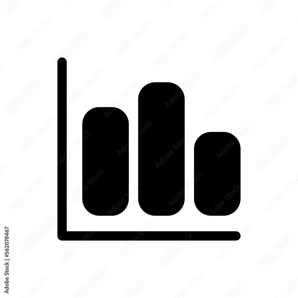 bar graph glyph icon bar graph glyph icon