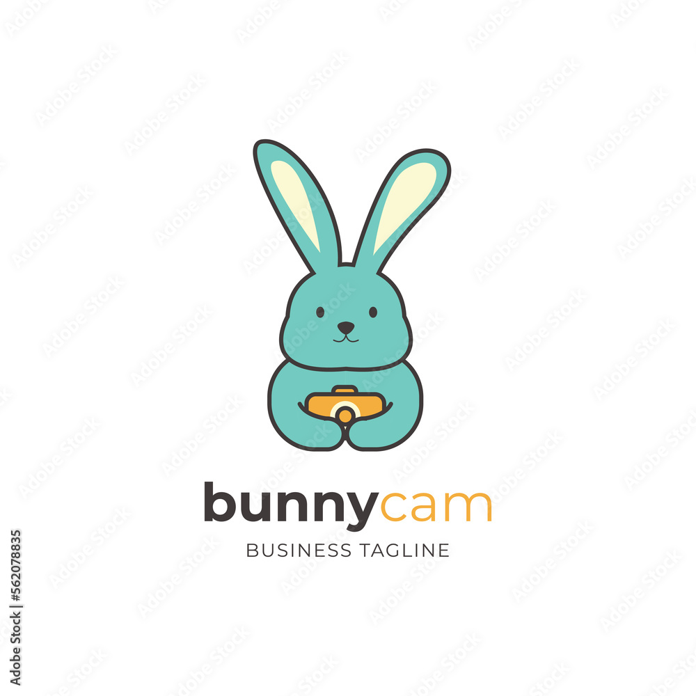 bunny camera logo design concept bunny camera logo design concept