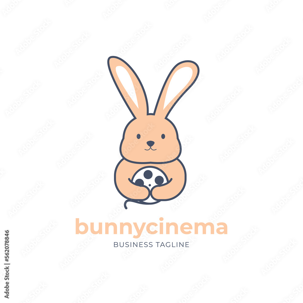 bunny cinema logo design concept bunny cinema logo design concept