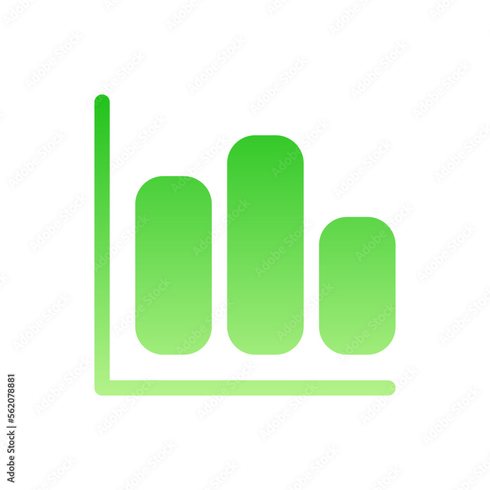 bar graph flat gradient icon bar graph flat gradient icon