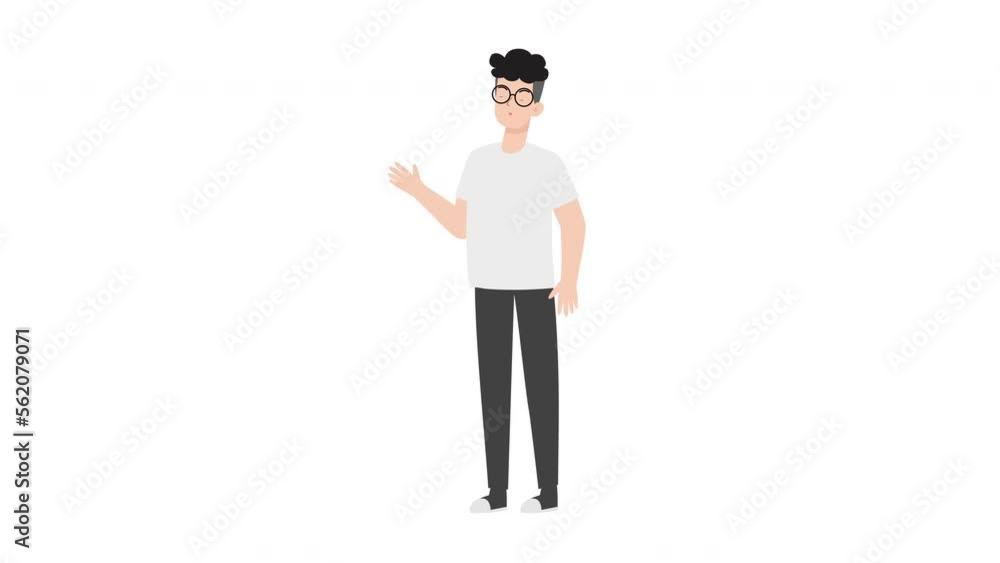 Man Presenting Gesture Man Presenting Gesture