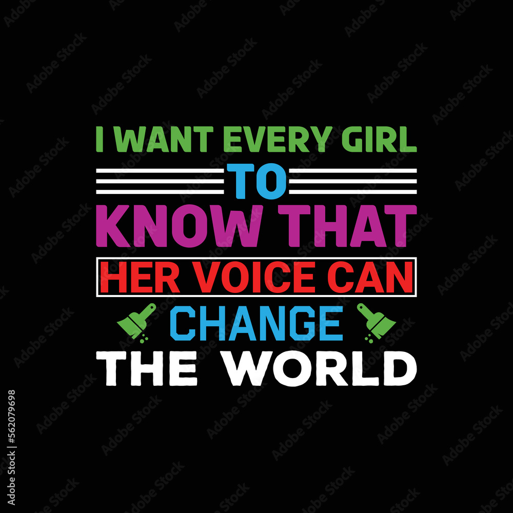 Fototapeta premium HAPPY WOMEN DAY T-SHIRT DESIGN