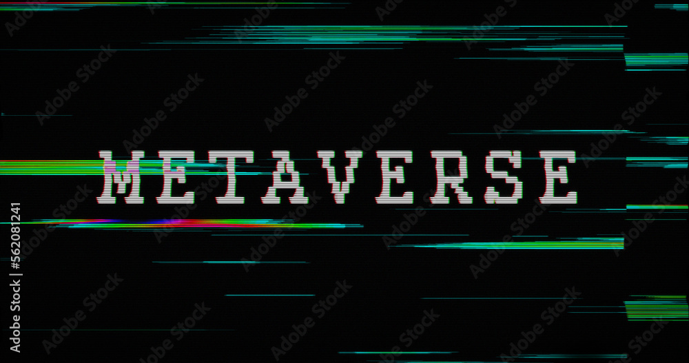 Metaverse modern glitch concept 3d illustration Metaverse modern glitch concept 3d illustration