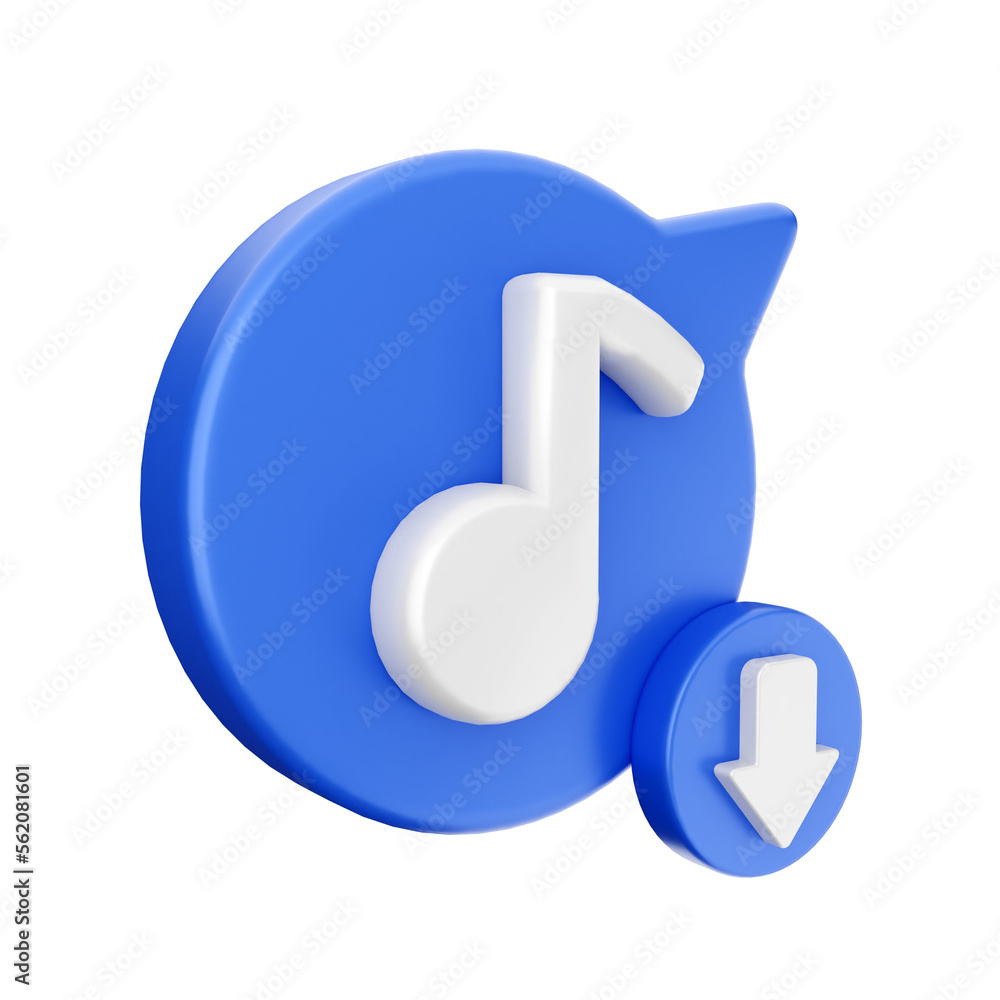 3d download file music data arrow icon illustration 3d download file music data arrow icon illustration