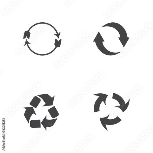 Recycle icon and trash symbol, Recycling sign, Recycle symbol on white background.