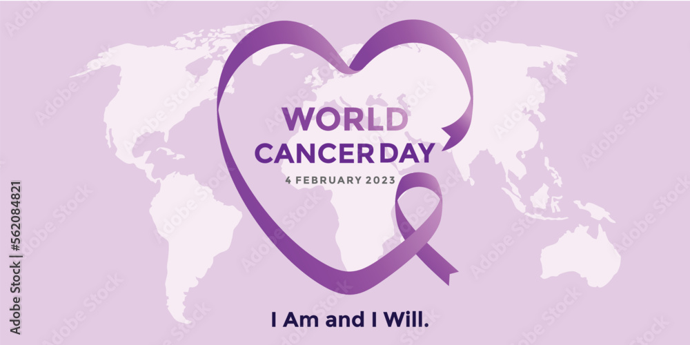 World Cancer Day Campaign logo. World Cancer Day poster or banner background vector illustration