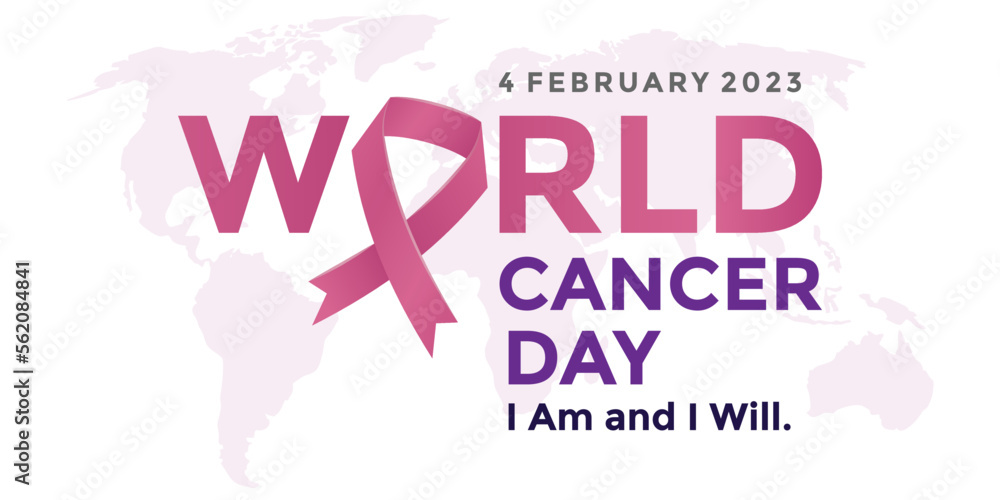 World Cancer Day Campaign logo. World Cancer Day poster or banner background vector illustration World Cancer Day Campaign logo. World Cancer Day poster or banner background vector illustration