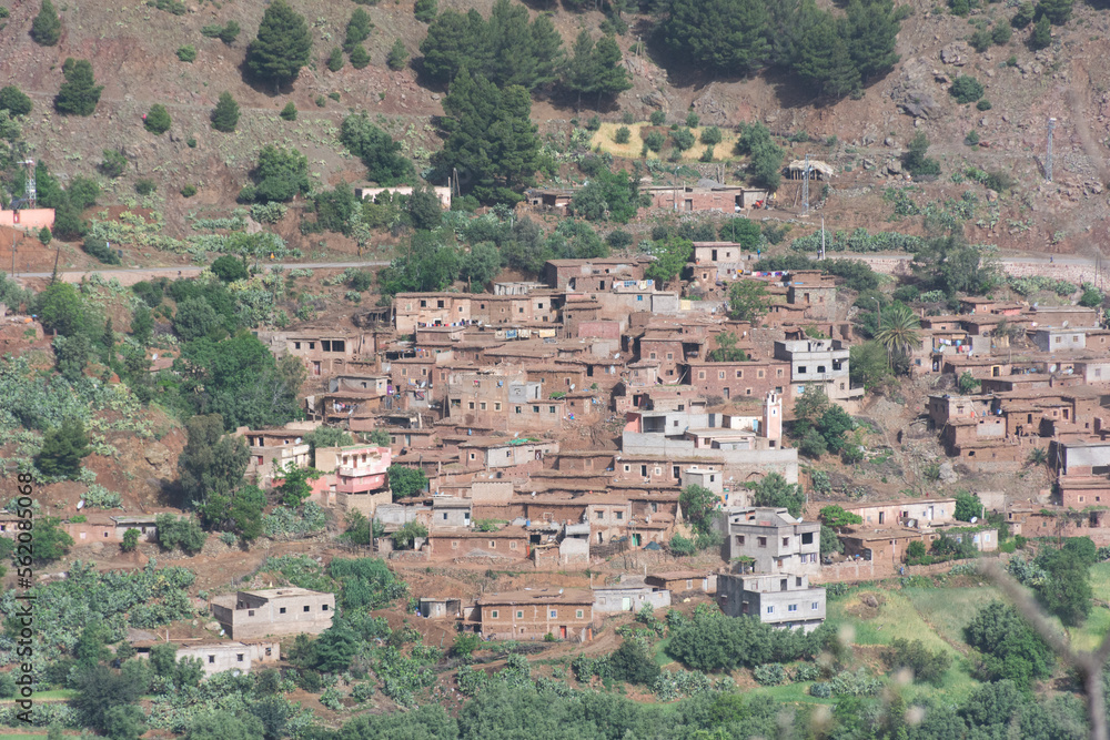 Morocco, Landscape, Houses, Buildings, Rock, Home, Road, Mountain,