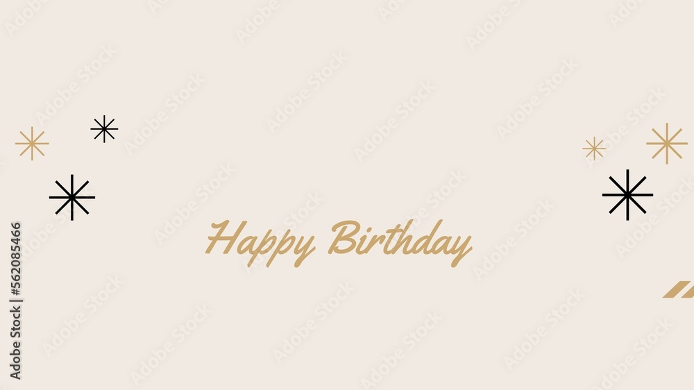Happy Birthday Day wish image with snowflake and gold colours Happy Birthday Day wish image with snowflake and gold colours