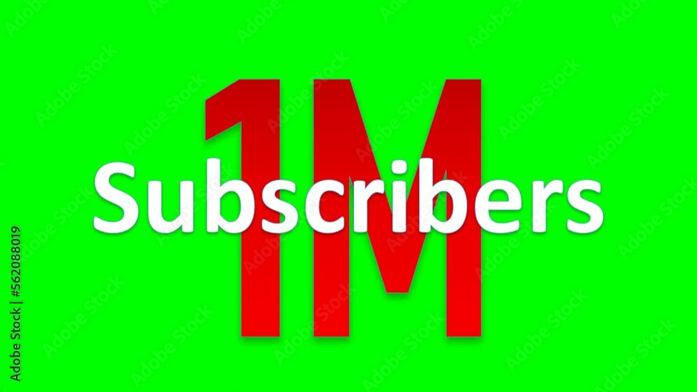 Video animation of achieving subscriber count. 1M Subscribers Video animation of achieving subscriber count. 1M Subscribers