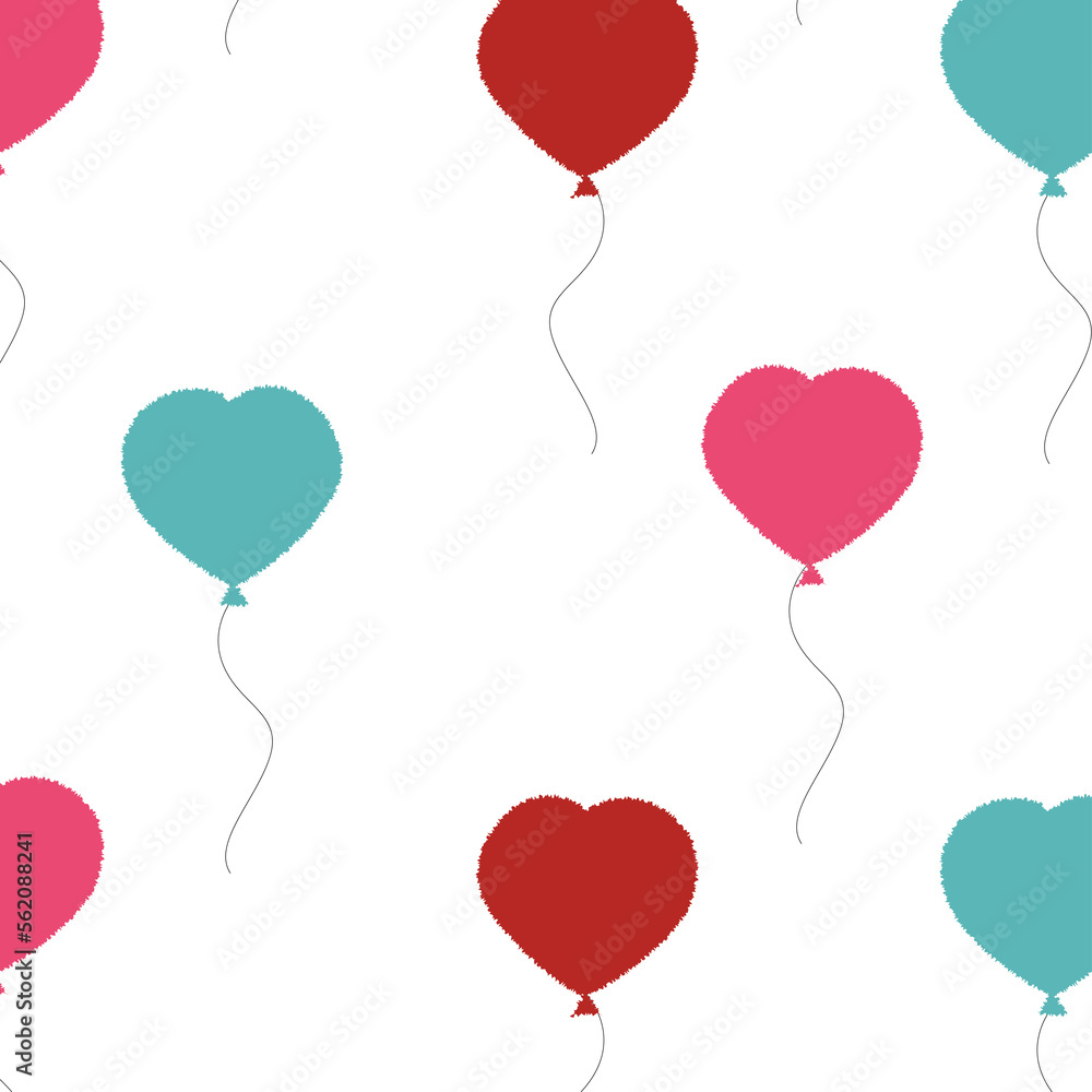 Balloon hearts. Pattern . Paper for gifts. seamless pattern with balloons