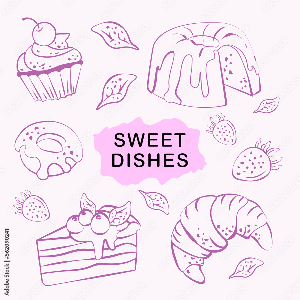 sweet food vector illustration cake strawberry pie sweet food vector illustration cake strawberry pie