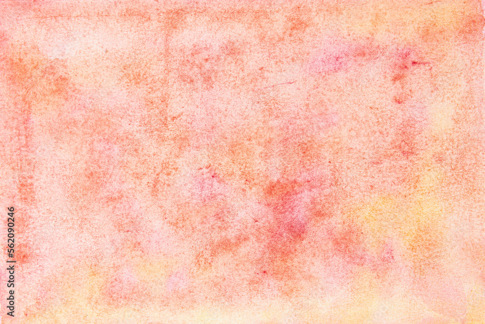 Fototapeta premium Abstract red, orange and yellow watercolor and paper texture background.