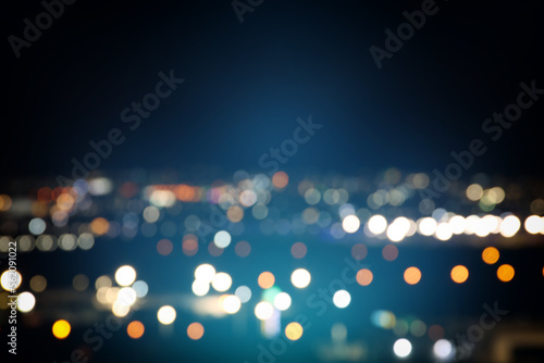 Soft focus bokeh lights at night © tomertu