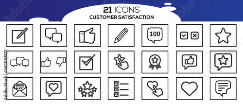 CUSTOMER SATISFACTION ICON SET DESIGN