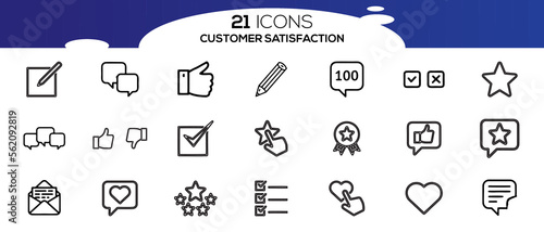 CUSTOMER SATISFACTION ICON SET DESIGN