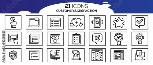 CUSTOMER SATISFACTION ICON SET DESIGN