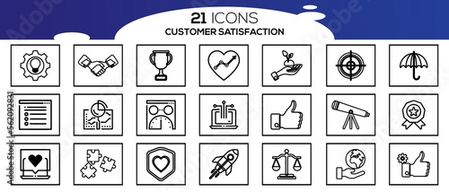 CUSTOMER SATISFACTION ICON SET DESIGN