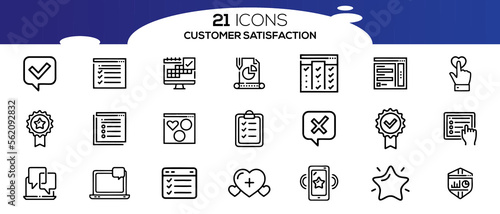 CUSTOMER SATISFACTION ICON SET DESIGN