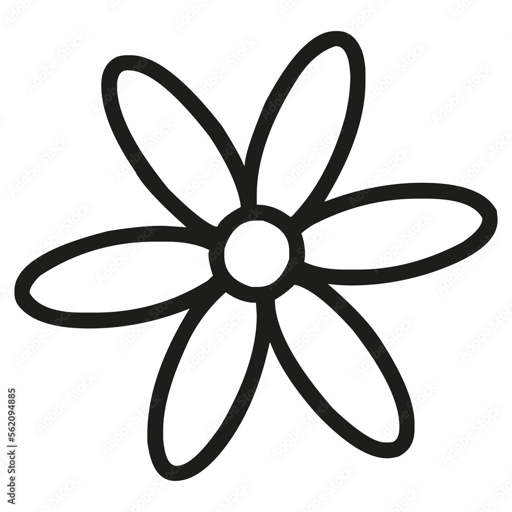 Beautiful flower petals for colouring on Transparent Background