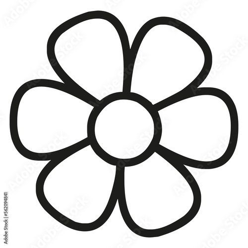 Beautiful flower petals for colouring on Transparent Background