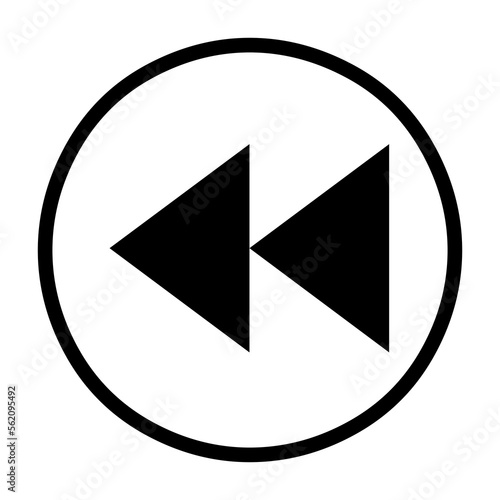 Free Download Rewind button icon on Transparent Background - GFXLoad