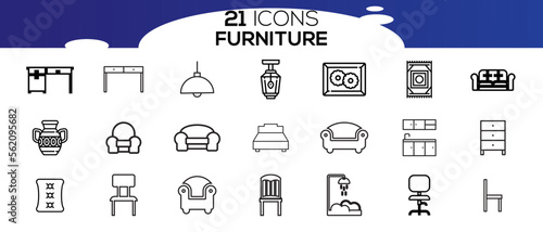 FURNITURE ICON SET DESIGN