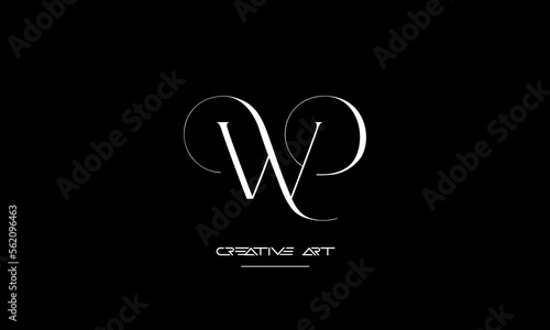 WP, PW, W, P abstract letters logo monogram