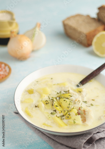 Cullen Skink, traditional fish soup, Scottish cuisine