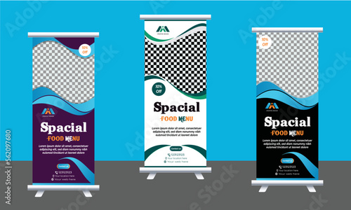 Canvas Print Special Food menu Rull up banner