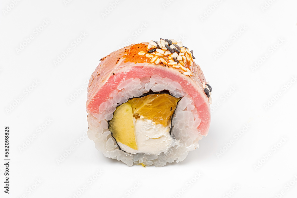 tasty sushi on the white background tasty sushi on the white background
