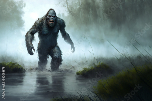 Sasquatch attack in the swamp