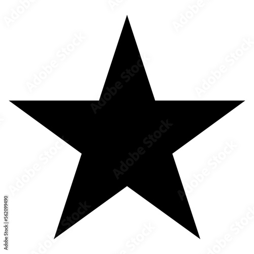 Star shape icon on Transparent background