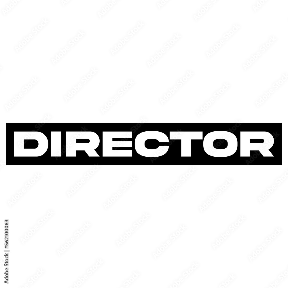 Director text label on Transparent Background Director text label on Transparent Background