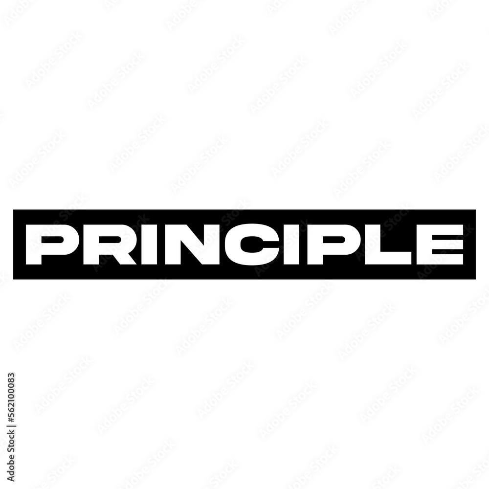 Principle text label on Transparent Background Principle text label on Transparent Background