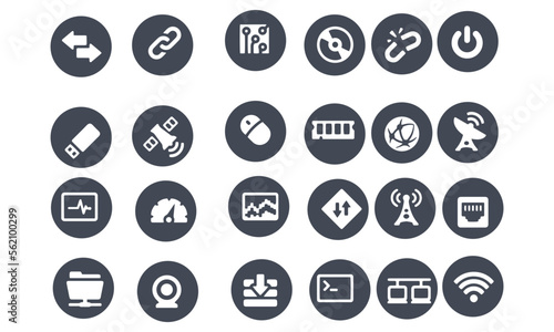 Technology and Computers vector symbols and icons