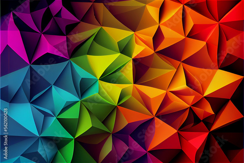 Abstract rainbow colored ge...