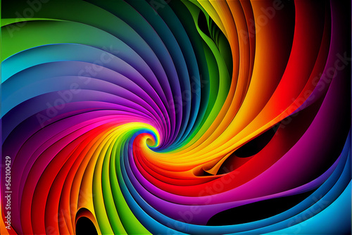 Abstract rainbow colored ge...